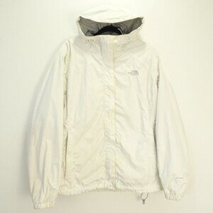 The North Face Womens Hyvent Jacket Dry Vent XL White Full Zip Mesh Lined Hooded